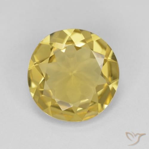 2,86 ct runder gelber Goldener Beryll aus Madagaskar, Größe 10,2mm, natürlicher Edelstein, VVS Reinheit, 1 Stück runder Goldener Beryll, Mohs-Härte von 7,5 - 8 Geeignet für den täglichen Gebrauch im Schmuck , Photo A