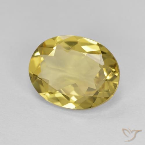 2.82 ct Yellow Golden Beryl Stone, Natural Golden Beryl in Oval Facet Shape for Sale