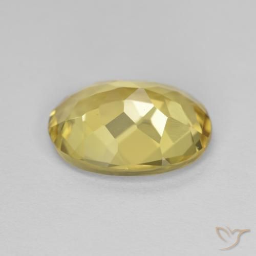 Golden Beryl Gemstone in 11 x 9 mm (calibrated) Size for Sale, Golden Beryl Stone in Light Gold Color