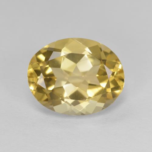 Light Yellow Golden Beryl Gem - 3.8ct Oval Facet (ID: 589774)
