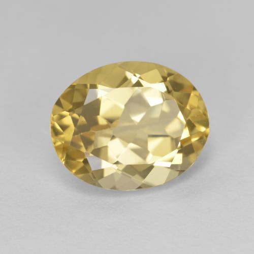 3.76 ct Yellow Golden Beryl Stone, Natural Golden Beryl in Oval Facet Shape for Sale