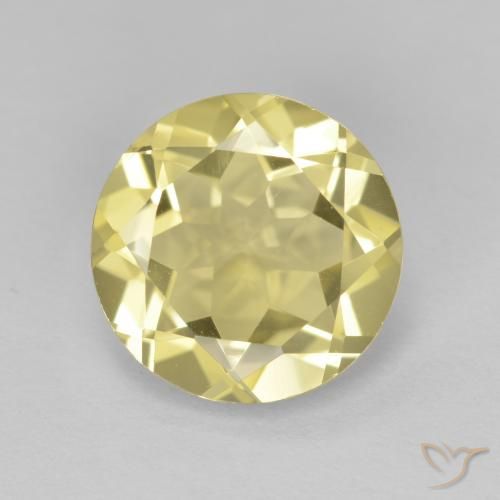 3.06 ct Round Cut Golden Beryl, 10 mm From Madagascar, Photo A