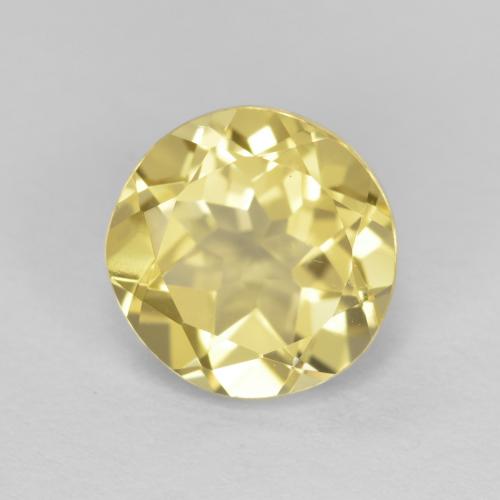 Light Yellow Golden Beryl Gem - 1.4ct Round Facet (ID: 589780)