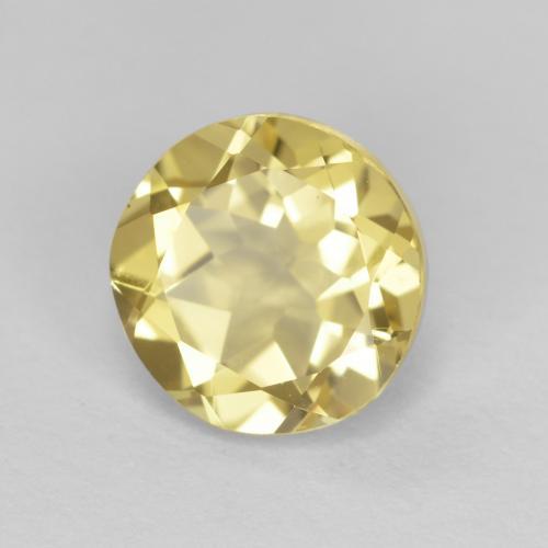 1.41 ct Yellow Golden Beryl Stone, Natural Golden Beryl in Round Facet Shape for Sale