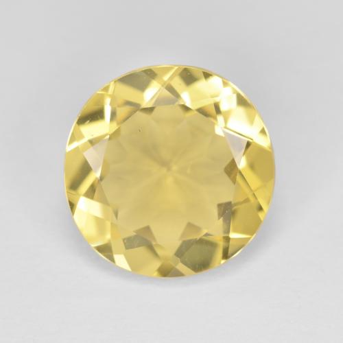 Medium Yellow Golden Beryl Gem - 3.5ct Round Facet (ID: 589837)