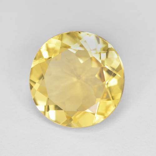 3.50 ct Yellow Golden Beryl Stone, Natural Golden Beryl in Round Facet Shape for Sale