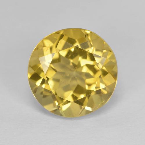 Yellowish Gold Golden Beryl Gem - 2.9ct Round Facet (ID: 595017)
