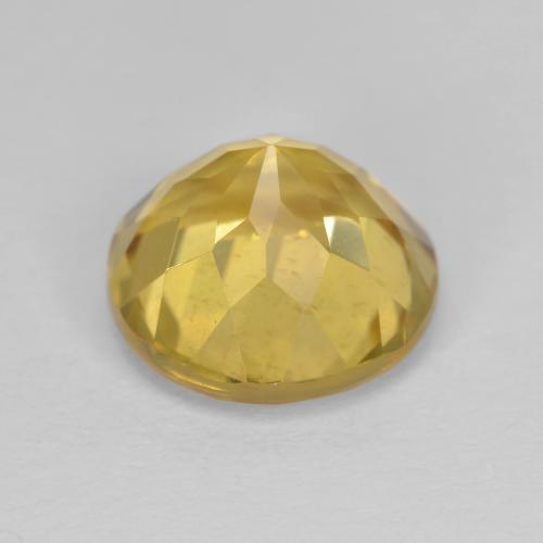 Golden Beryl Gemstone in 9 mm (calibrated) Size for Sale, Golden Beryl Stone in Yellowish Gold Color