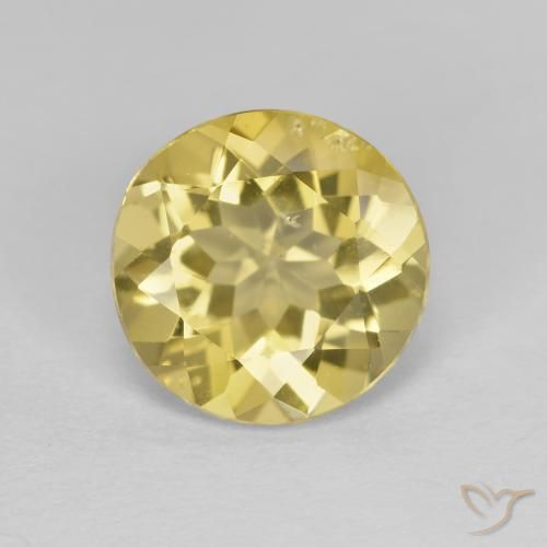 2.1 ct Round Cut Golden Beryl, 8.8 mm From Madagascar, Photo A