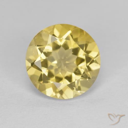 2.23 ct Round Cut Golden Beryl, 8.8 mm From Madagascar, Photo A