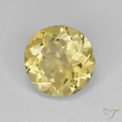 2.39 ct Round Cut Golden Beryl, 8.9 mm From Madagascar, Photo A