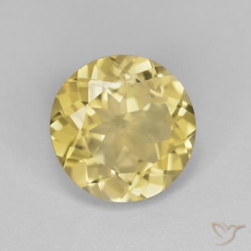 2.39 ct Yellow Golden Beryl Stone, Natural Golden Beryl in Round Facet Shape for Sale