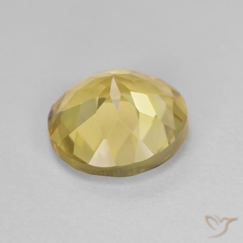 Golden Beryl Gemstone in 9 mm (calibrated) Size for Sale, Golden Beryl Stone in Light Golden-Yellow Color