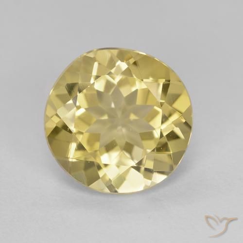 2.55 ct Round Cut Golden Beryl, 9.2 mm From Madagascar, Photo A