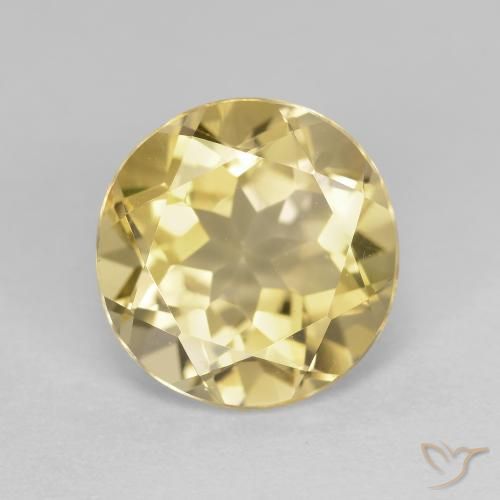 2.7 ct Round Cut Golden Beryl, 9.2 mm From Madagascar, Photo A