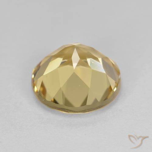 Golden Beryl Gemstone in 9 mm (calibrated) Size for Sale, Golden Beryl Stone in Light Gold Color