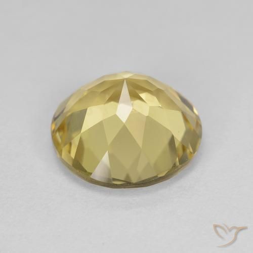 Golden Beryl Gemstone in 9 mm (calibrated) Size for Sale, Golden Beryl Stone in Light Golden-Yellow Color