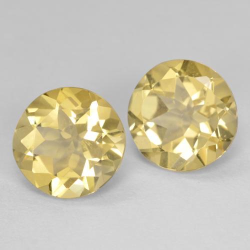 Light Golden-Yellow Golden Beryl Gem - 1.7ct Round Facet (ID: 595196)