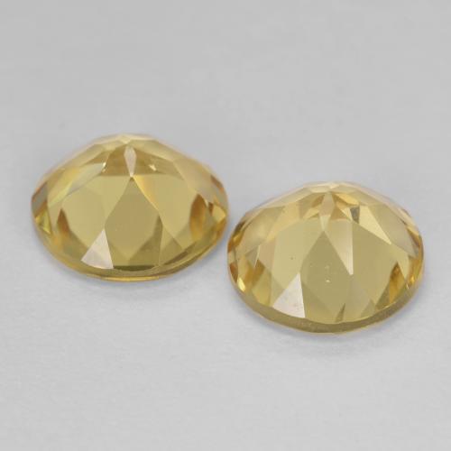 Golden Beryl Gemstones in 8 mm (calibrated) Size for Sale, Golden Beryl Stones in Light Golden-Yellow Color