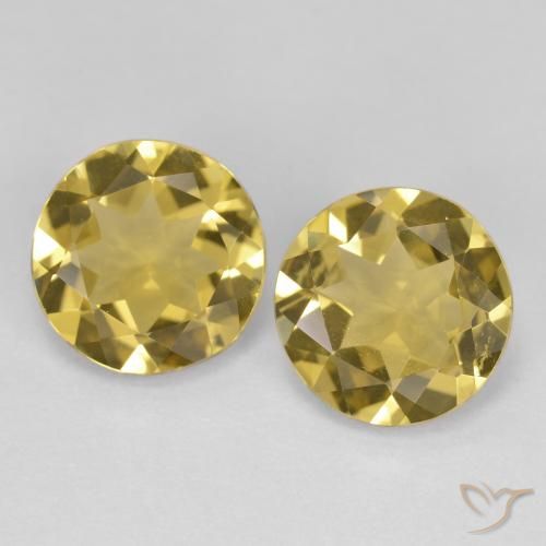 2.7 ct Round Cut Golden Beryl, 8 mm From Madagascar, Photo A