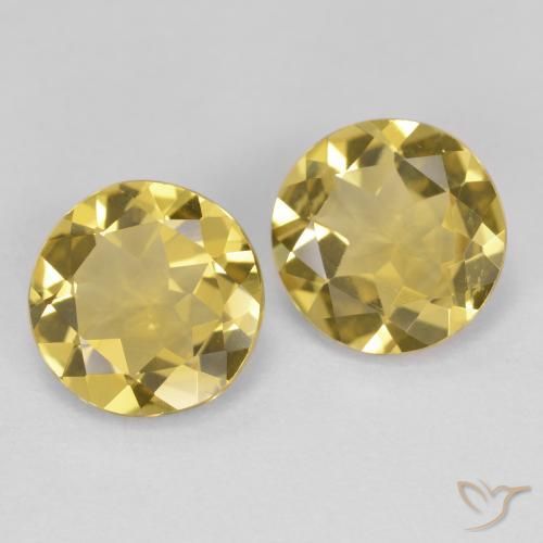 2.70 ctw Yellow Golden Beryl Stones, Natural Golden Beryl in Round Facet Shape for Sale