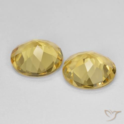 Golden Beryl Gemstones in 8 mm (calibrated) Size for Sale, Golden Beryl Stones in Light Yellow Color