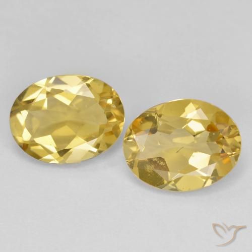 3.14 ctw Yellow Golden Beryl Stones, Natural Golden Beryl in Oval Facet Shape for Sale