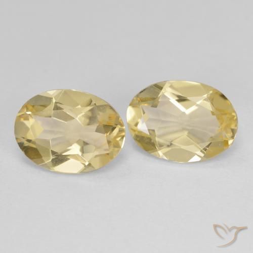 3.02 ctw Yellow Golden Beryl Stones, Natural Golden Beryl in Oval Facet Shape for Sale