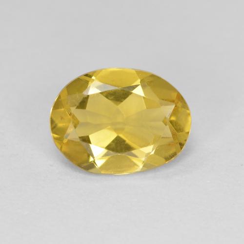 Golden-Yellow Golden Beryl Gem - 1.4ct Oval Facet (ID: 595278)