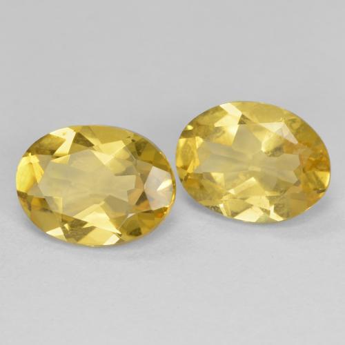 3.21 ctw Yellow Golden Beryl Stones, Natural Golden Beryl in Oval Facet Shape for Sale