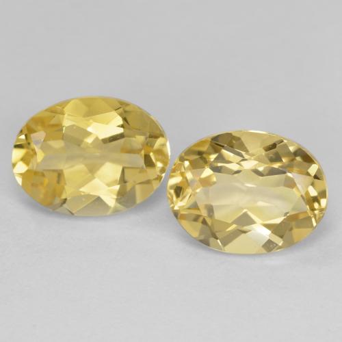 Light Gold Golden Beryl Gem - 1.9ct Oval Facet (ID: 595282)