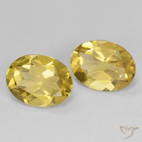 3.22 ctw Yellow Golden Beryl Stones, Natural Golden Beryl in Oval Facet Shape for Sale
