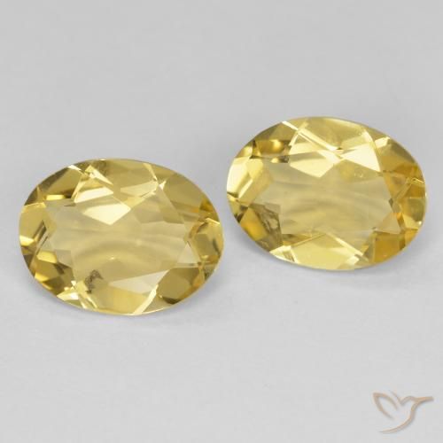 2.71 ctw Yellow Golden Beryl Stones, Natural Golden Beryl in Oval Facet Shape for Sale