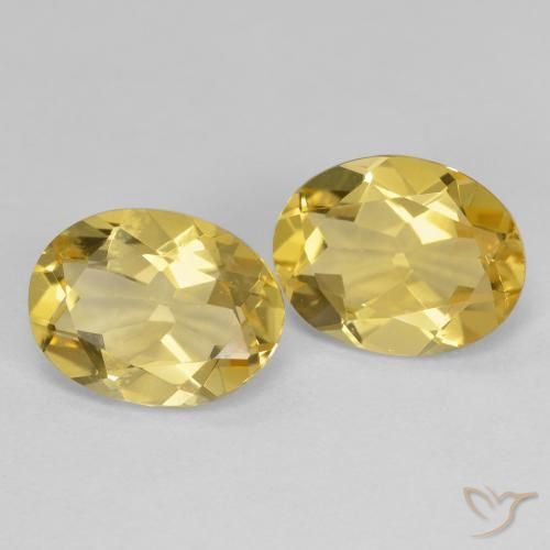3.44 ctw Yellow Golden Beryl Stones, Natural Golden Beryl in Oval Facet Shape for Sale