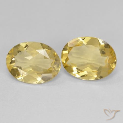 2.91 ctw Yellow Golden Beryl Stones, Natural Golden Beryl in Oval Facet Shape for Sale