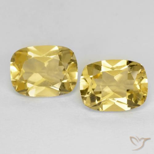 2.60ctw Natural Light Gold Golden Beryl, Cushion, VVS-VS