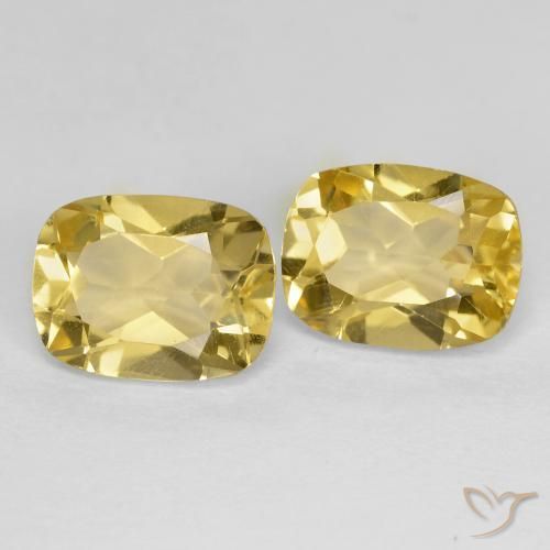 2.60 ctw Yellow Golden Beryl Stones, Natural Golden Beryl in Cushion-Cut Shape for Sale