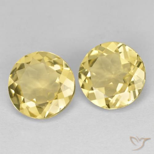 3.15 ctw Yellow Golden Beryl Stones, Natural Golden Beryl in Round Facet Shape for Sale