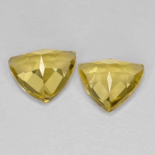 Golden Beryl Gemstones in 8 x 8 mm (calibrated) Size for Sale, Golden Beryl Stones in Yellowish Gold Color