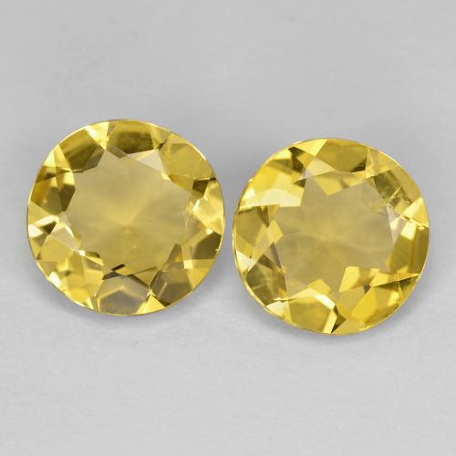 Light Honey Yellow Golden Beryl Gem - 1.3ct Round Facet (ID: 602204)