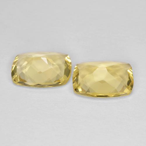 Golden Beryl Gemstones in 9.1 x 7.2 mm Size for Sale, Golden Beryl Stones in Light Yellow Color
