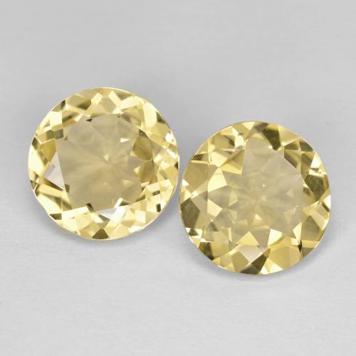 Light Golden-Yellow Berillo dorato Gem - 1.9ct Sfaccettatura rotonda (ID: 602210)