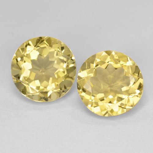 Light Gold Golden Beryl Gem - 2.4ct Round Facet (ID: 602211)