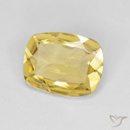 1.89 ct Yellow Golden Beryl Stone, Natural Golden Beryl in Cushion-Cut Shape for Sale