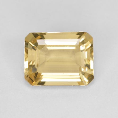 Light Gold Golden Beryl Gem - 2ct Octagon Step Cut (ID: 602406)