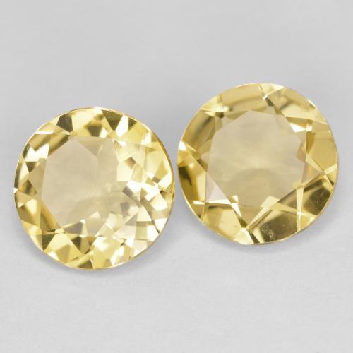 3.09 ctw Yellow Golden Beryl Stones, Natural Golden Beryl in Round Facet Shape for Sale