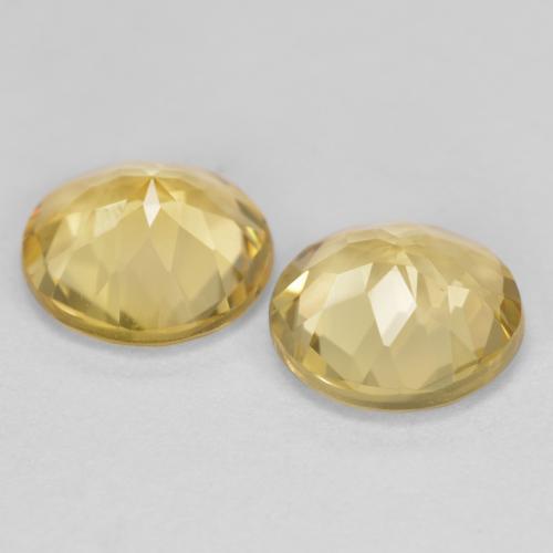 Golden Beryl Gemstones in 8 mm (calibrated) Size for Sale, Golden Beryl Stones in Tuscany Yellow Color