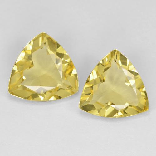 Medium Yellow Golden Beryl Gem - 1.6ct Trillion Facet (ID: 602422)