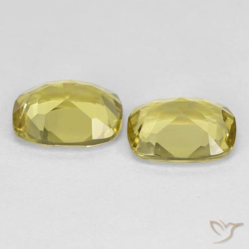 Golden Beryl Gemstones in 8 x 6 mm (calibrated) Size for Sale, Golden Beryl Stones in Medium-Light Yellow Color