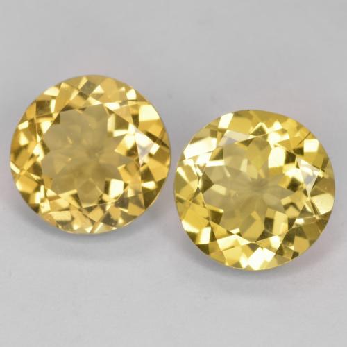 Medium Gold Golden Beryl Gem - 2.6ct Round Facet (ID: 602434)